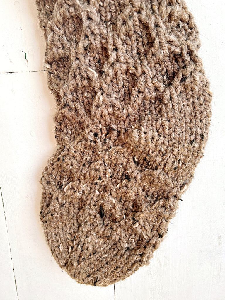 Ready To Ship - Textured Tweed Beekeeper Knit Stocking