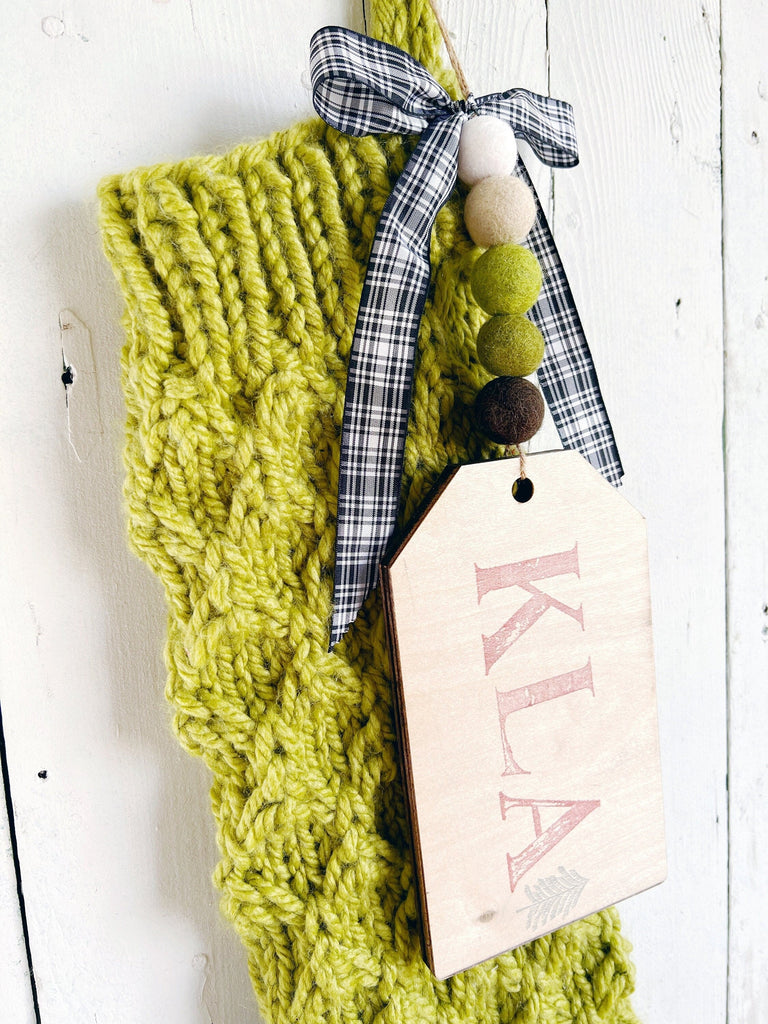 Personalized Chartreuse Beekeeper Christmas Stocking