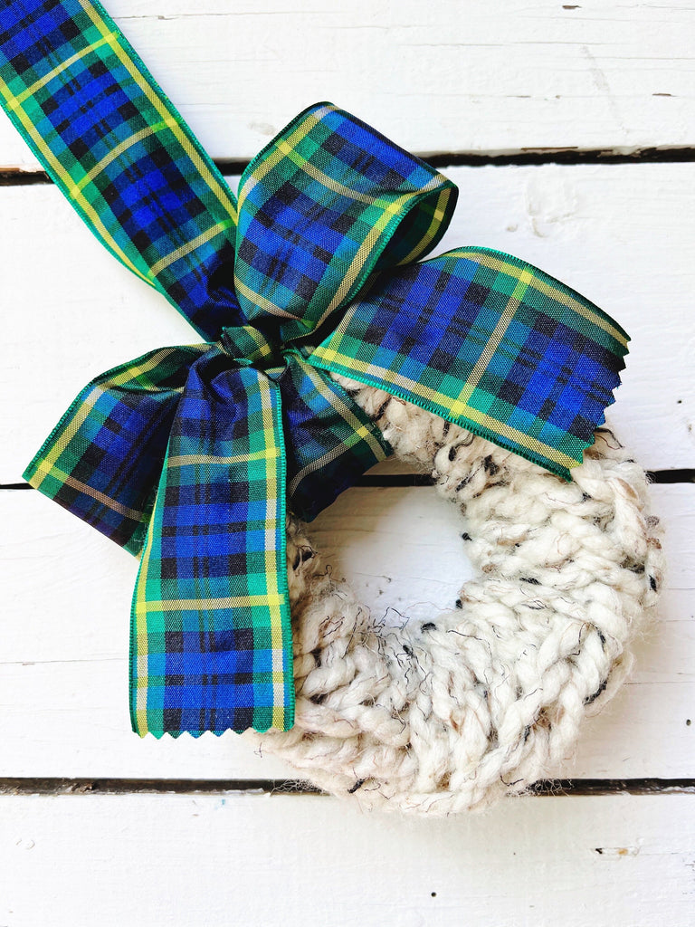 Knit Wreath Ornaments - Scottish Holiday Decor 