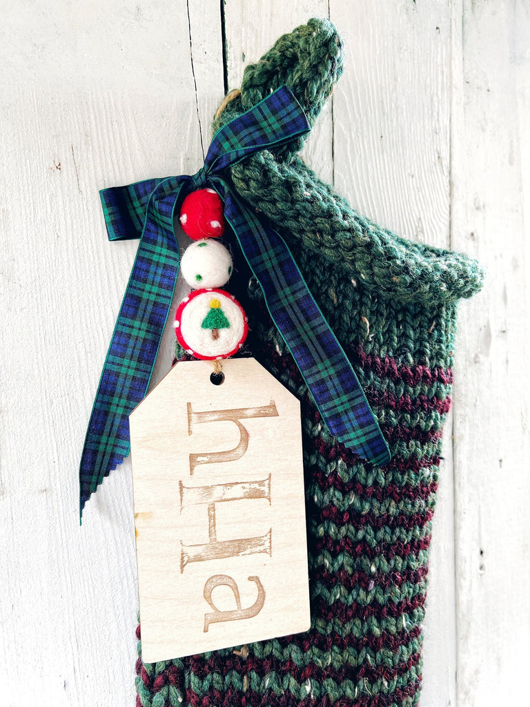 Handmade Chunky Knitted Christmas Stocking 