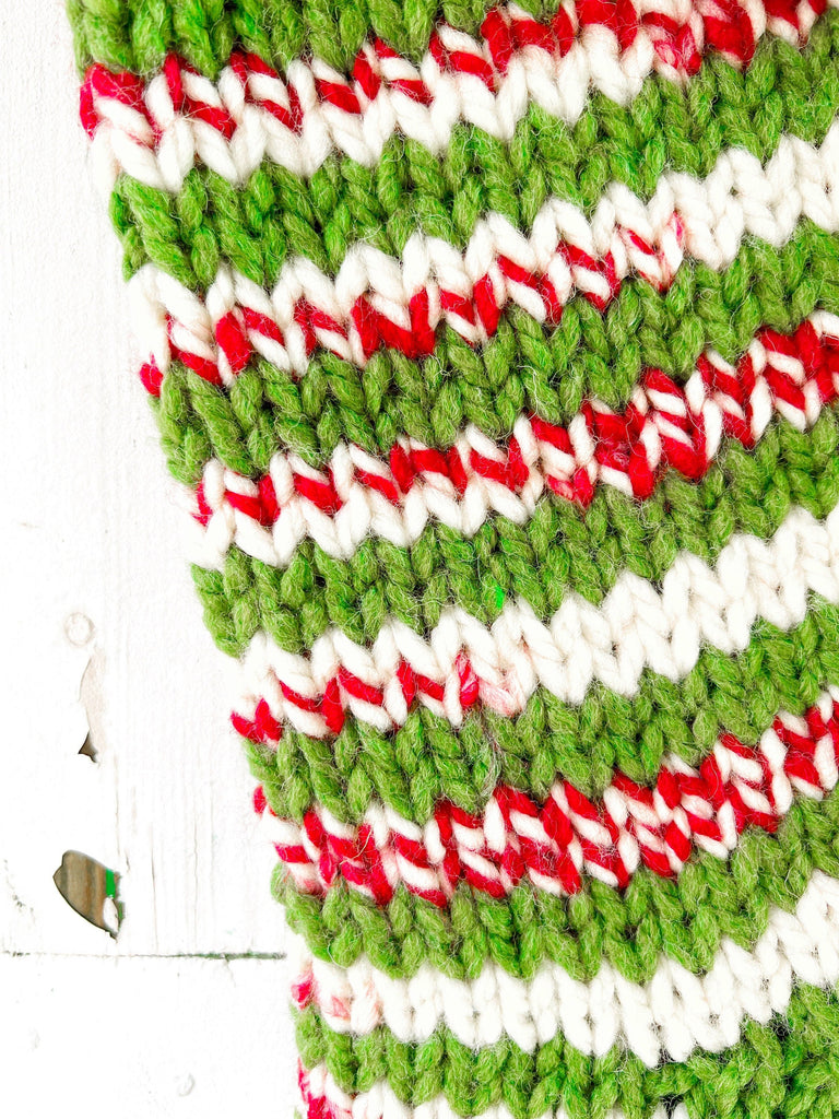 Chunky Knit Striped Stocking