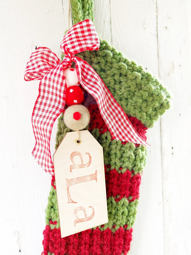  Personalized Chunky Knit Christmas Stocking