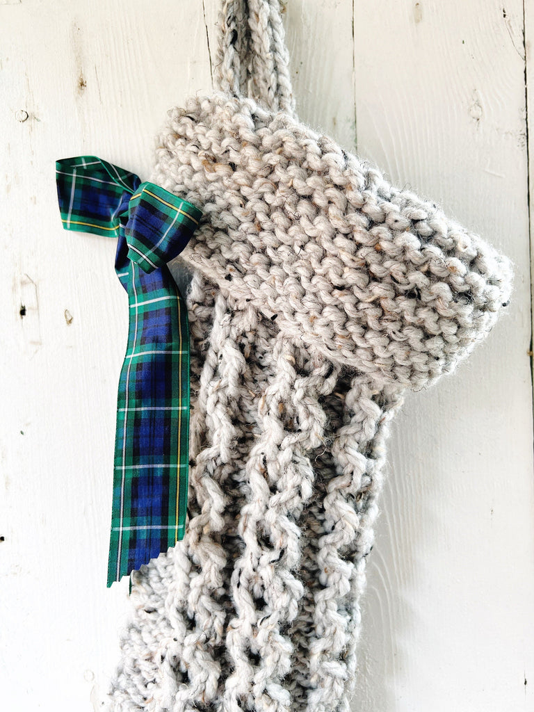 Personalized Cable Knit Christmas Stocking 