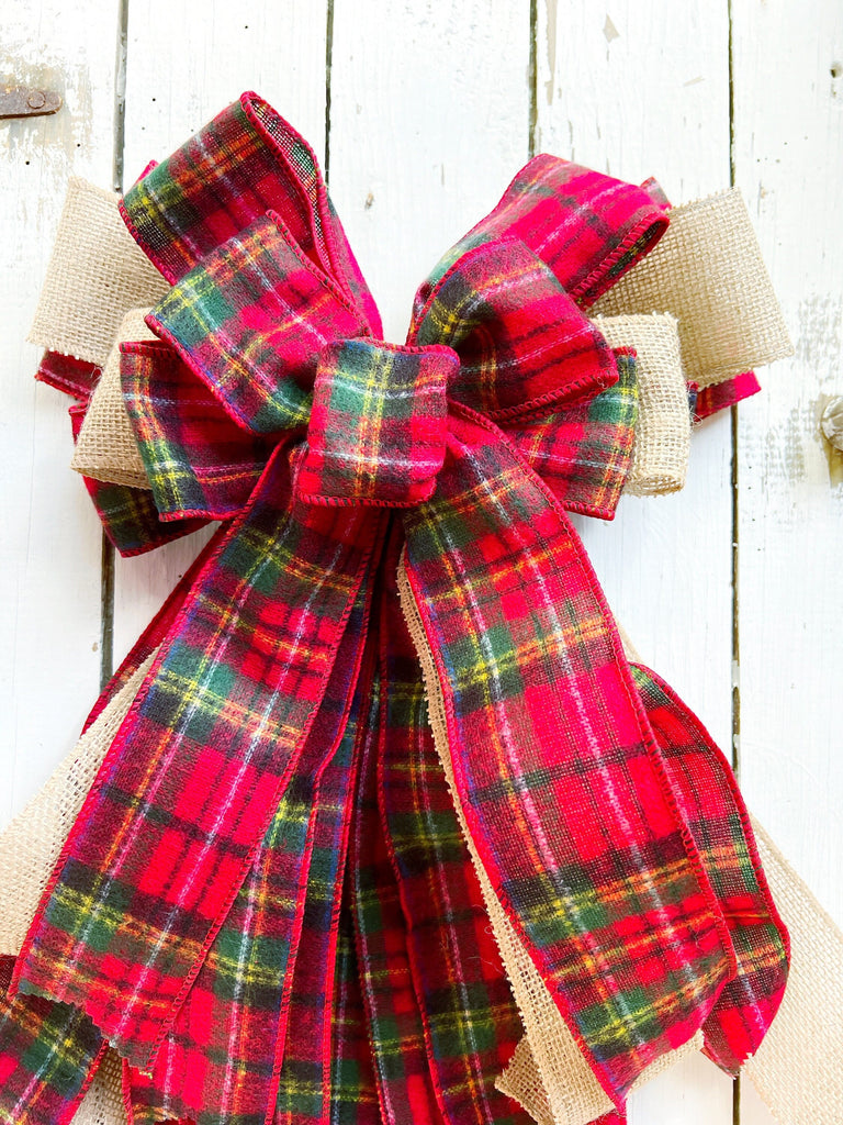 Oversized Bows - Tartan Christmas Bow 