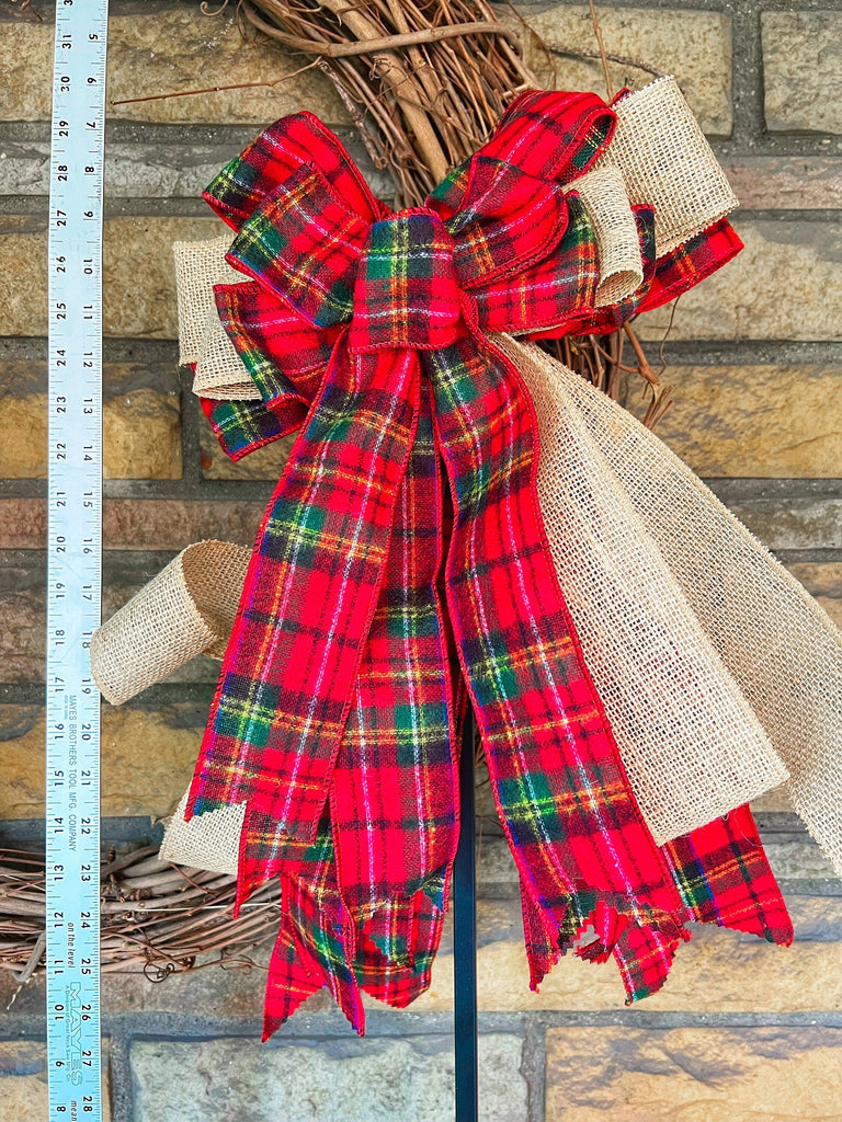 Oversized Bows - Large Scottish Tartan Christmas Bows