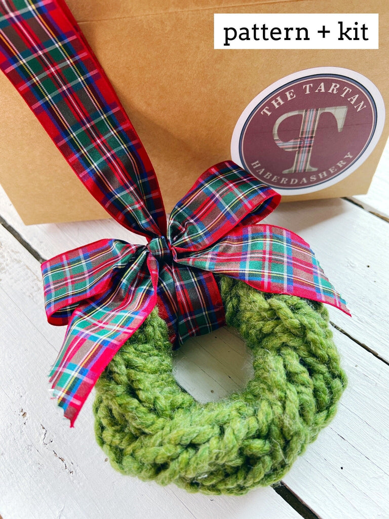 Knit Wreath Ornaments - PATTERN And KIT 