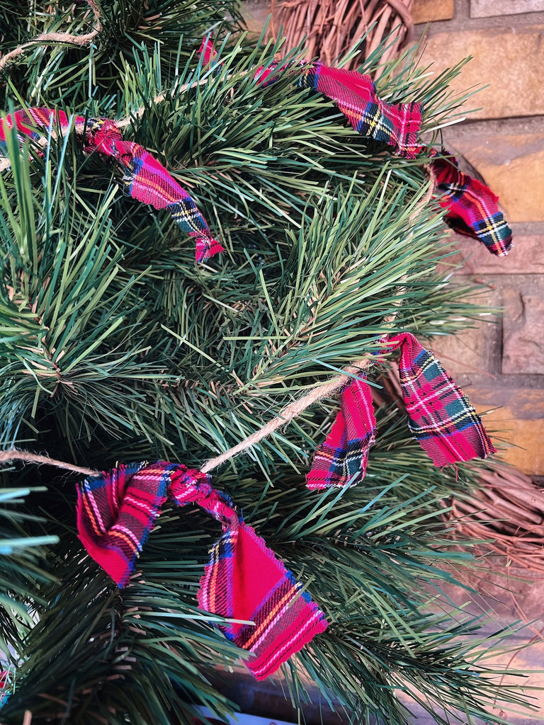 Rustic Twine Royal Stewart Tartan And Christmas Plaid Design