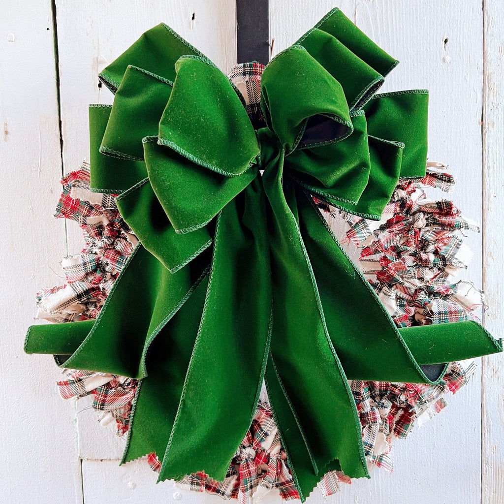 Rag Wreath -Front Door Wreath With Rag Accents