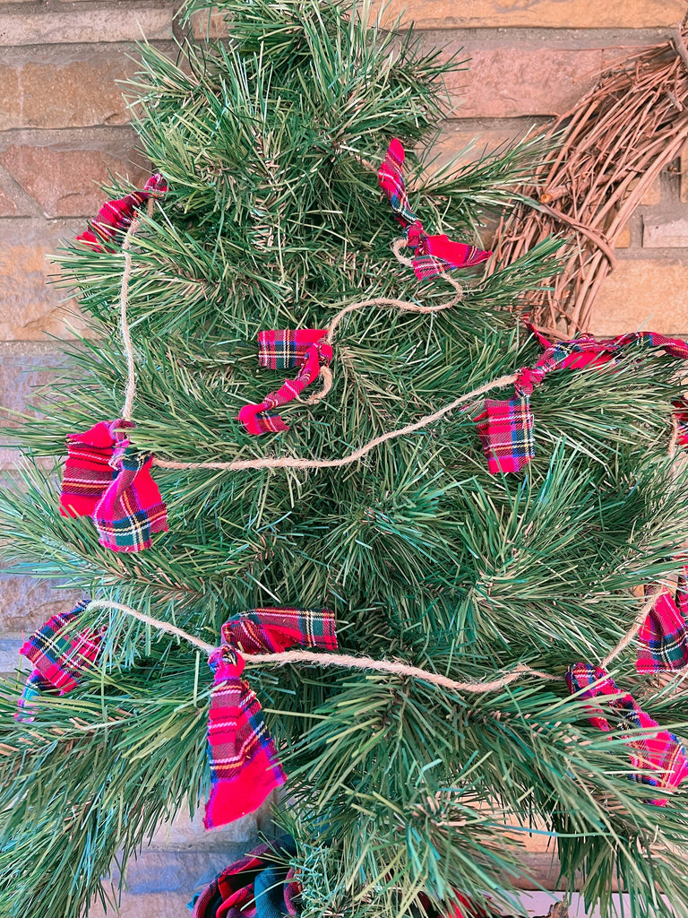 Rustic Twine Royal Stewart Tartan And Christmas Plaid Design