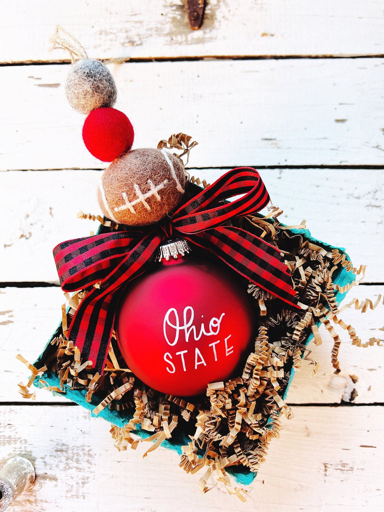 Personalized Ohio State College Ornament