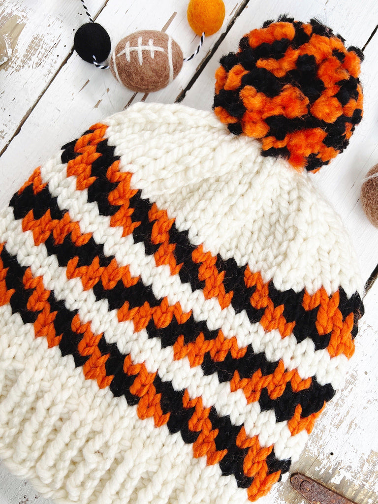 Cincinnati Football - Handmade Chunky Knit Hats 