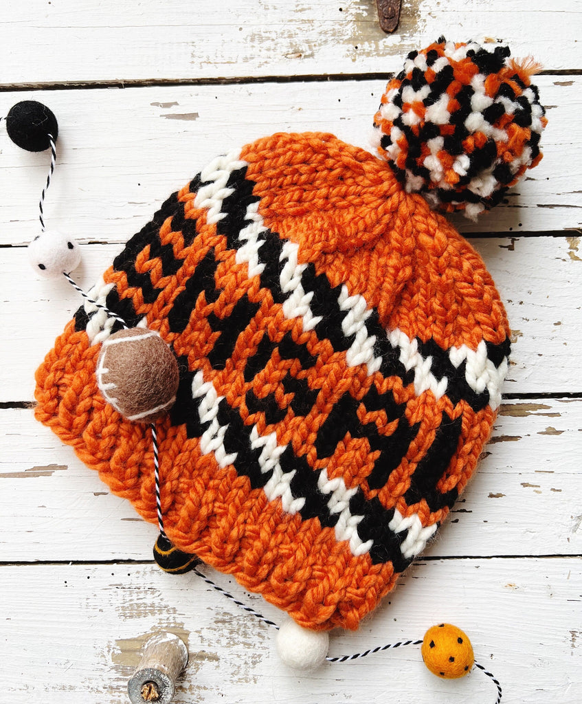 Cincinnati Football - Hats - Bengal Tiger Stripes Beanie