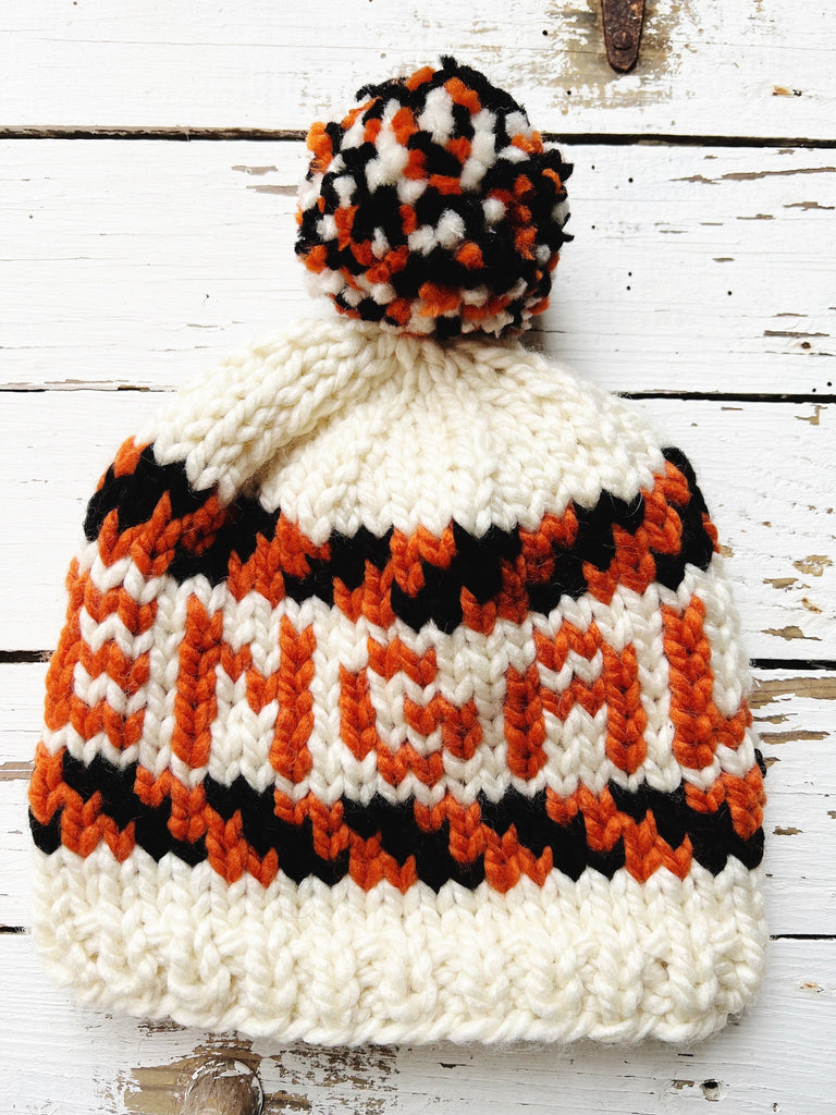 Cincinnati Football Hats - Cincinnati Tiger Knit Winter Hat