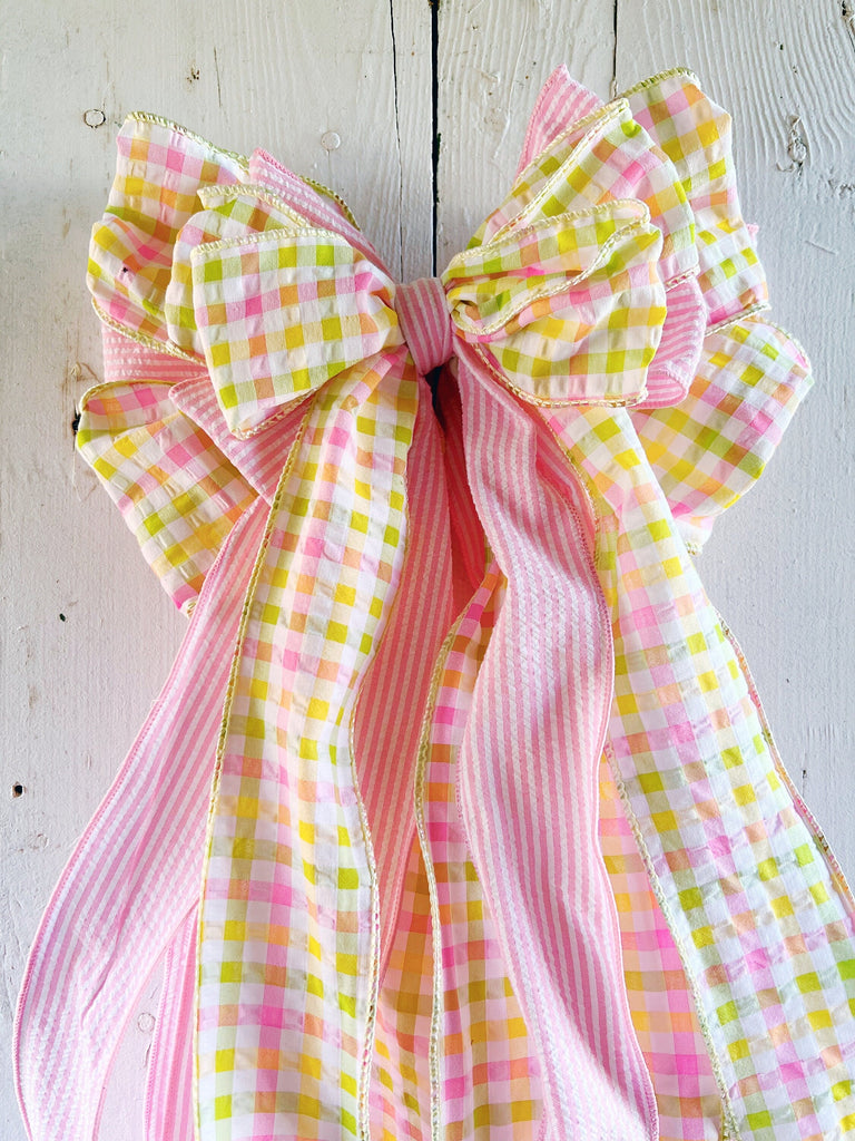 Springtime Farmhouse And Lantern Bow