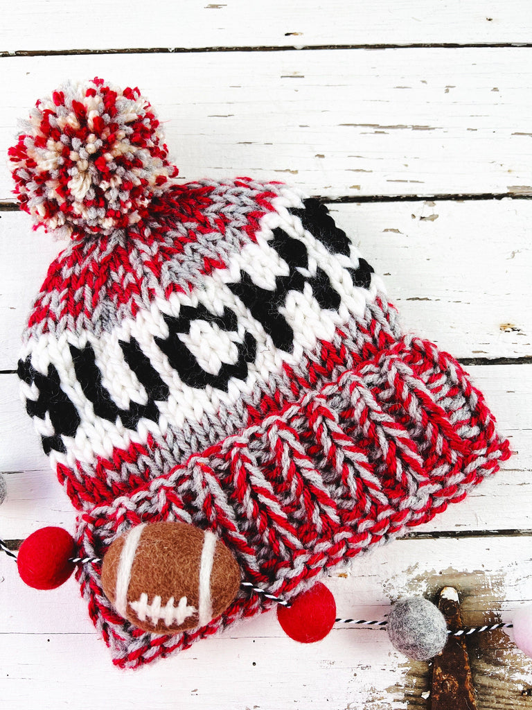 Ohio State - Custom Hats - Handmade Chunky Knit Hat 