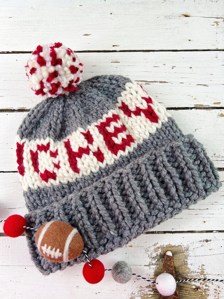 Ohio State - Custom Knit Hat - Custom Order