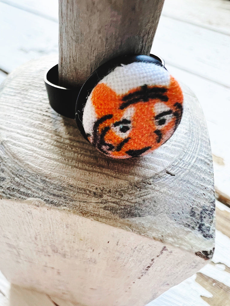 Orange Black Statement Jewelry - Who DEY Football Fan Gift