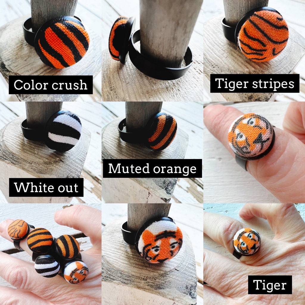 Adjustable Tiger Football Ring 