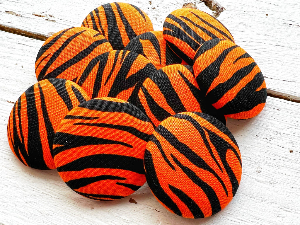 Sew On Buttons - Orange Black Craft Supplies