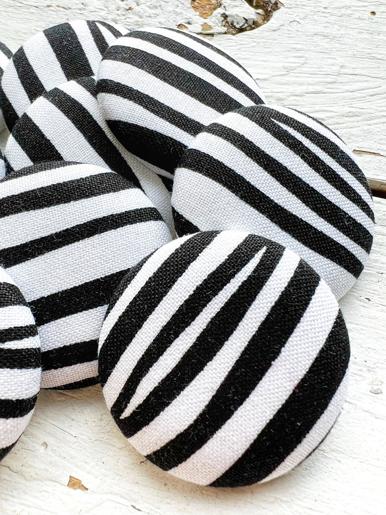 Sew On Buttons - White Black Craft Supplies