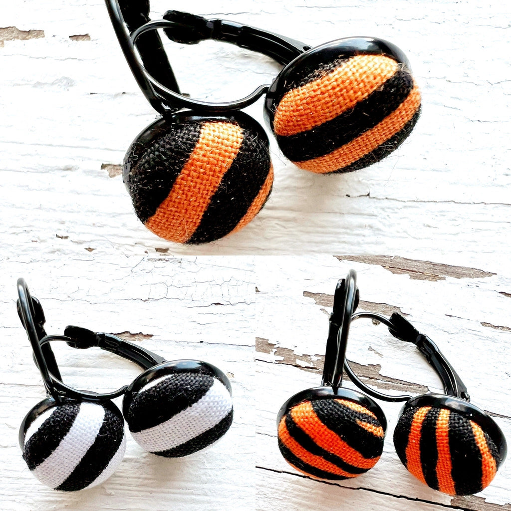 Tiger Stripes Leverback Wire Drop Earring