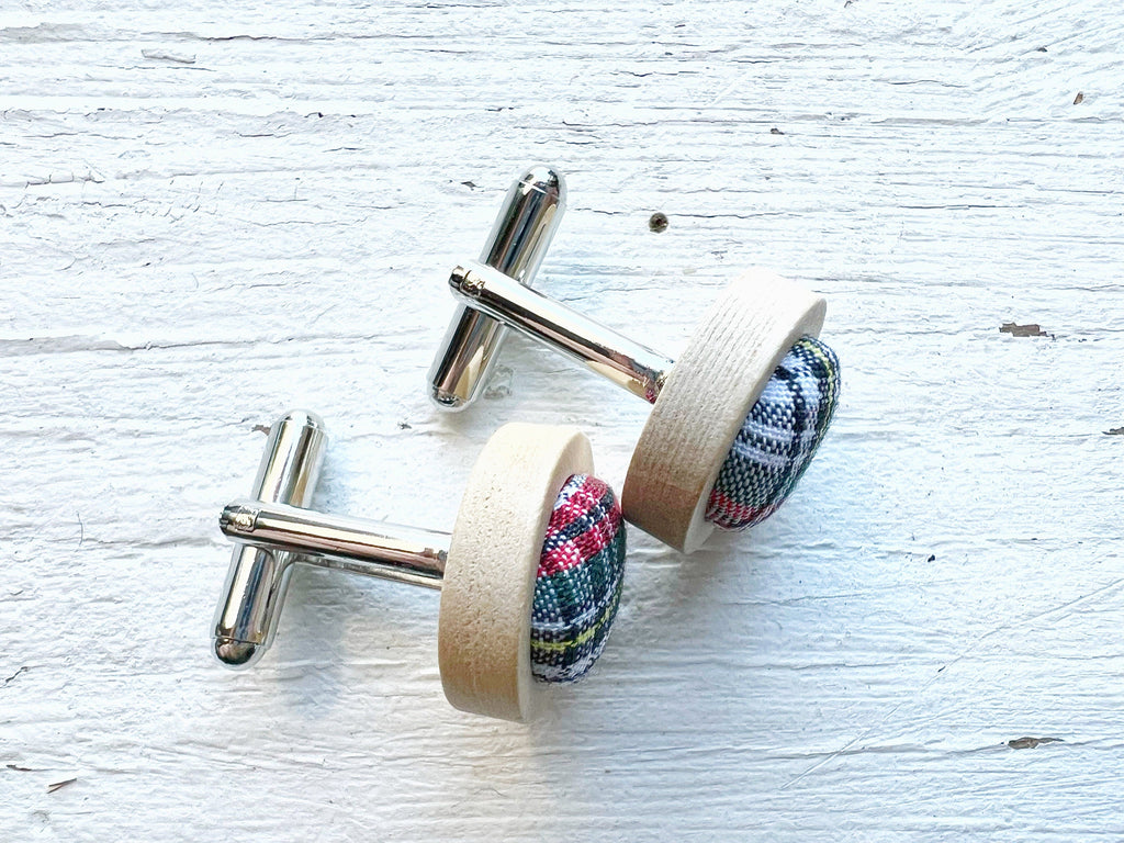 Cufflinks - Silver Groomsmen  Fathers Day Gift