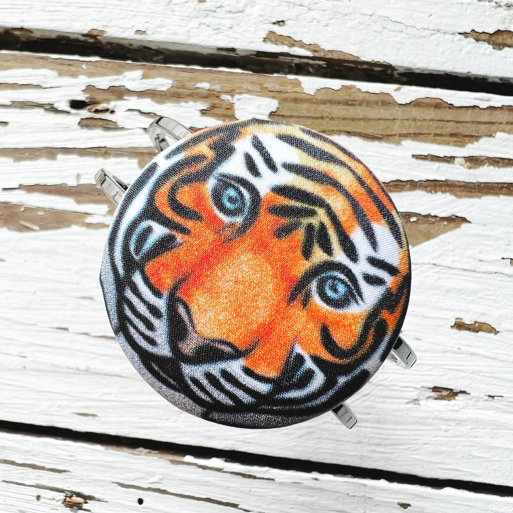 Football Tiger Cuff Bracelet - Cincinnati Chunky Bangle