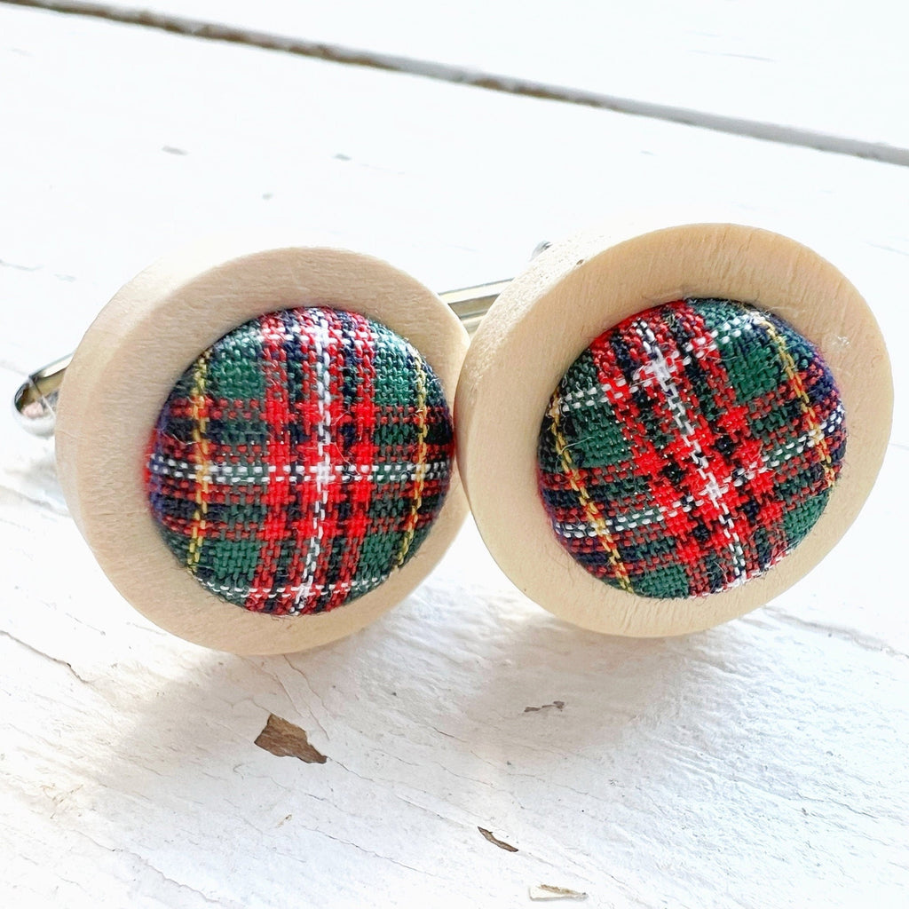 Cufflinks Stewart Royal Tartan Plaid Cufflinks 