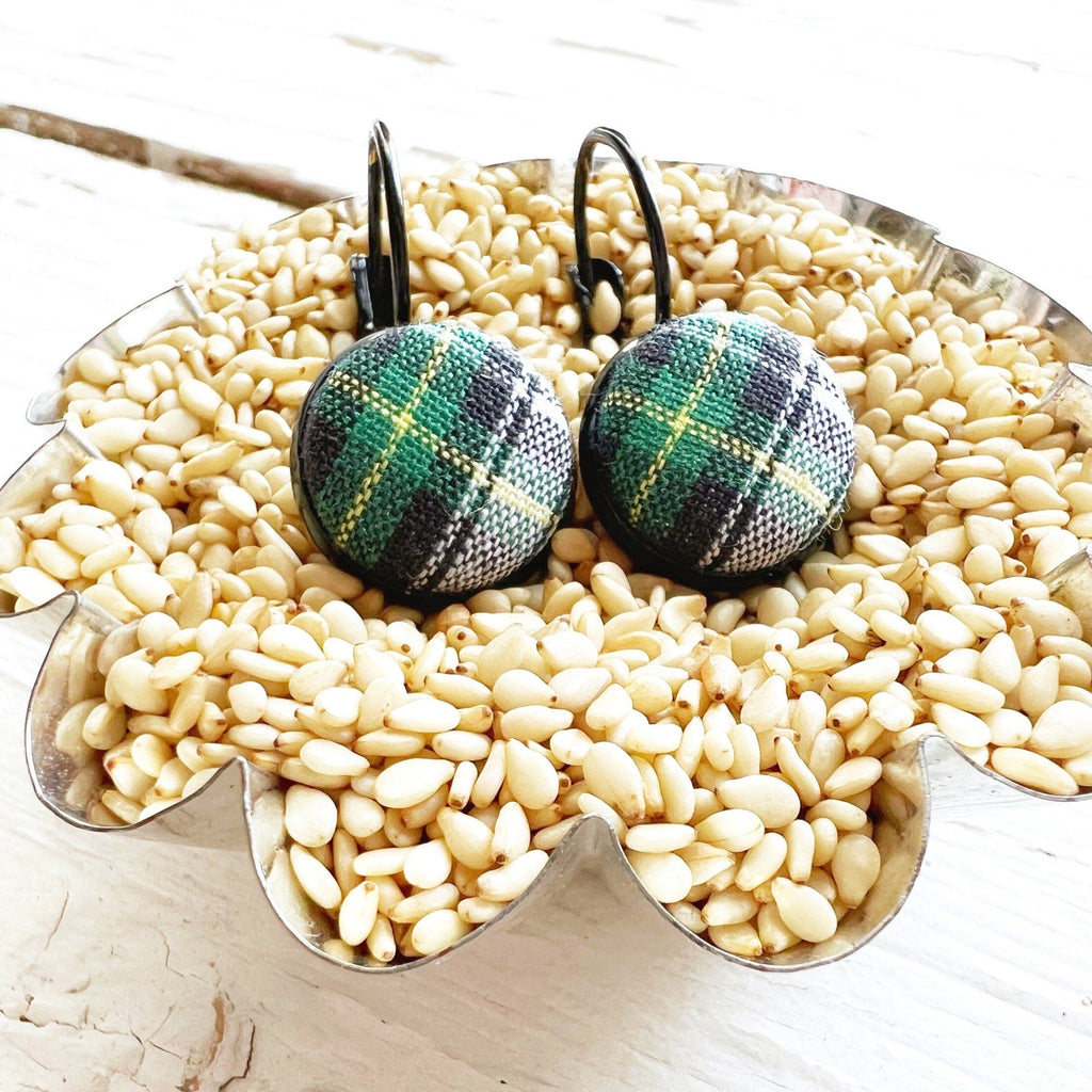 Lever Back Earrings - Dress Gordon Tartan Earrings -