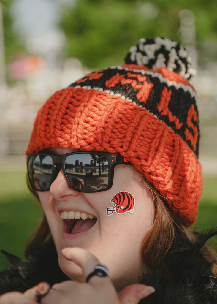 Winter Beanie - Cincinnati Football Fan - Adult Small