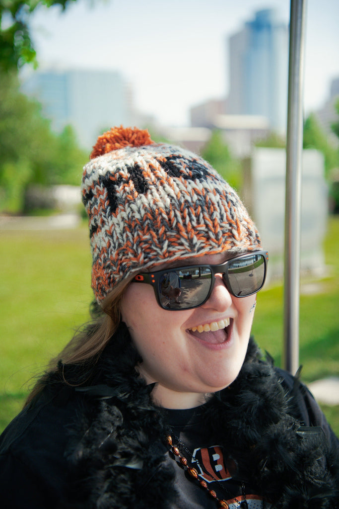 Cincinnati Football - READY To SHIP - Hand Knit Beanie