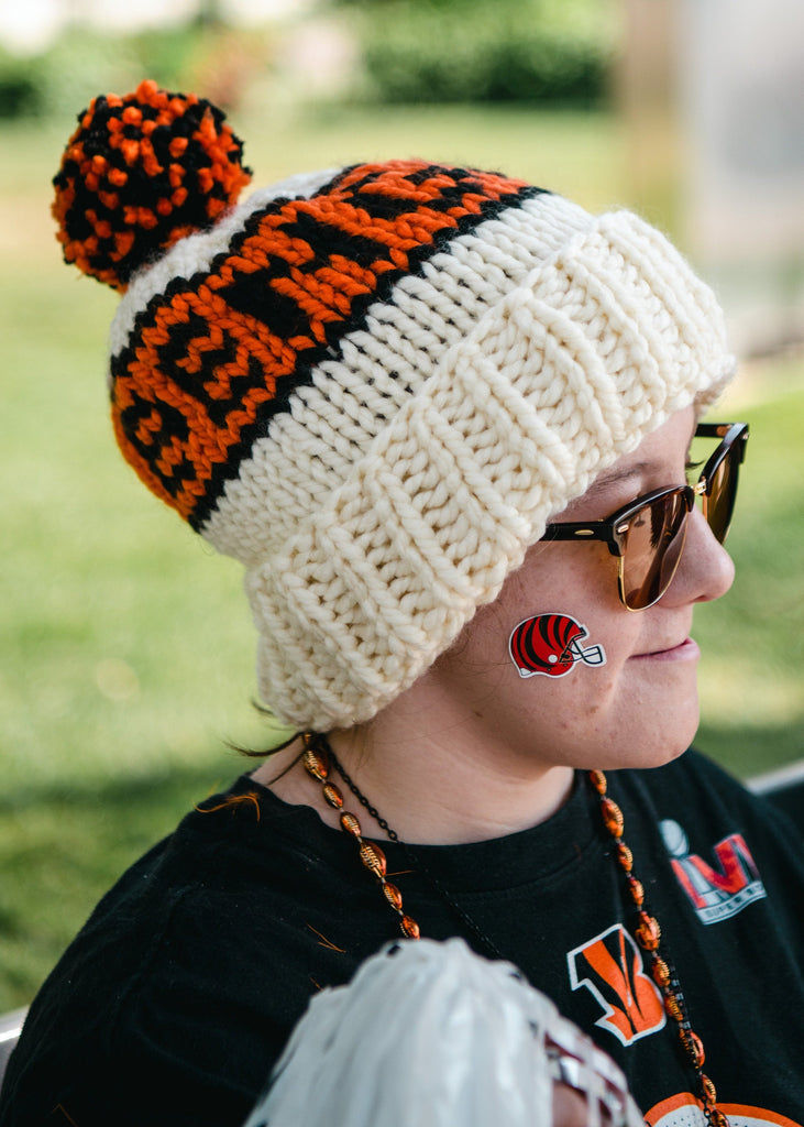 Cincinnati Football - Chunky Knit Tiger Hat