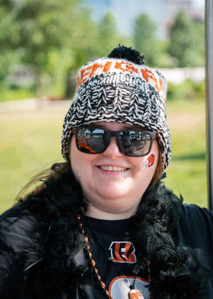 Cincinnati Football - Hand Knit Cincinnati Football Hat