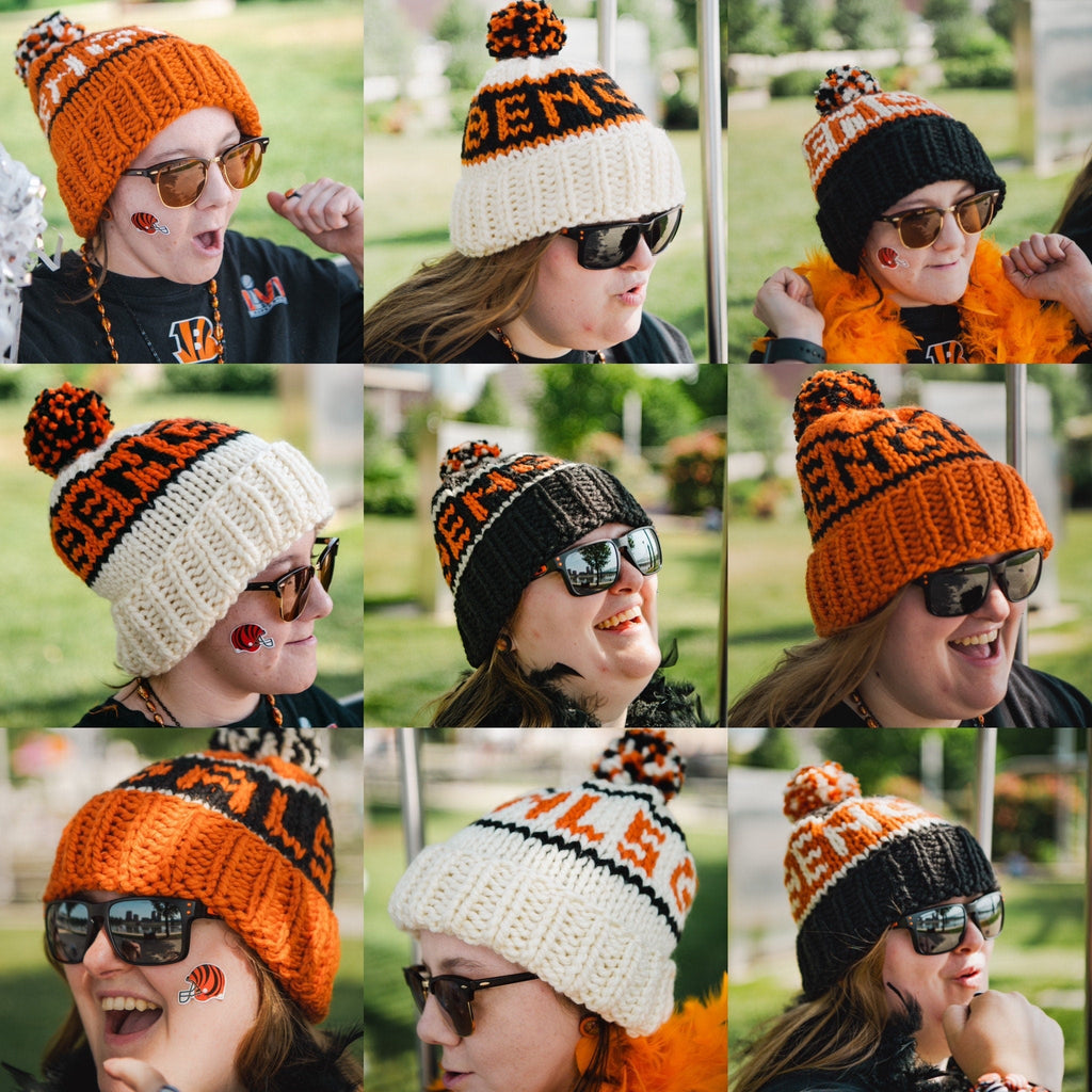 READY To SHIP Hats - Cincinnati Knit Wool Beanie 