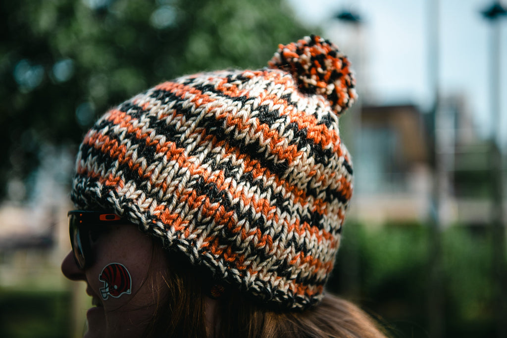 Cincinnati Hand Knitted Slouchy Beanie Winter Wool Hat