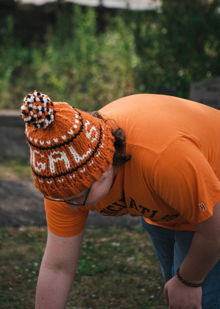 READY To SHIP Hats - Chunky Cincinnati Football Knit Hat 