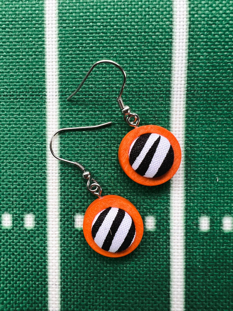 Bengals Jewelry - Black And White - Stud Or Drop Options