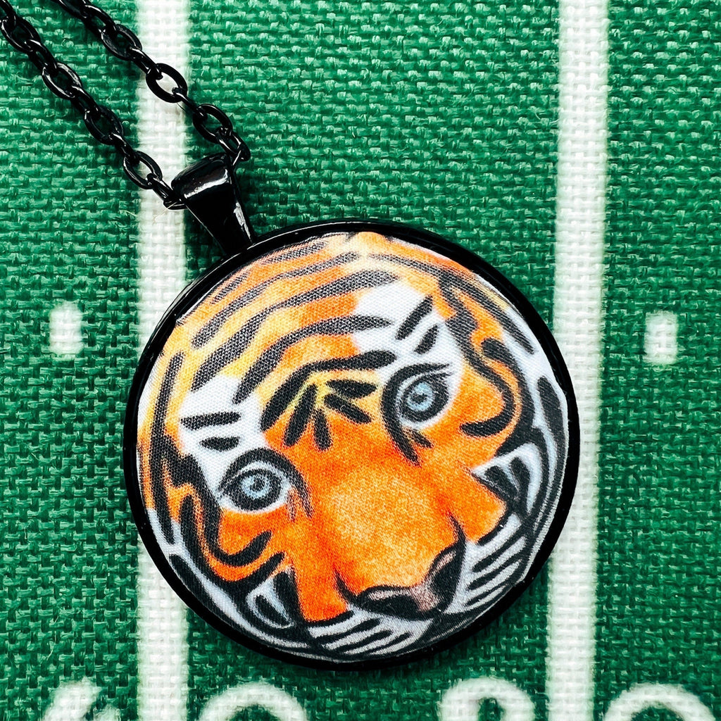 Bengals Jewelry - Handmade Tiger Pendant Necklace 