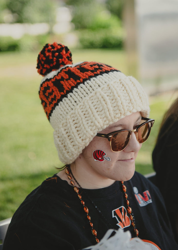 READY To SHIP Hats - Chunky Knit Tiger Hat 