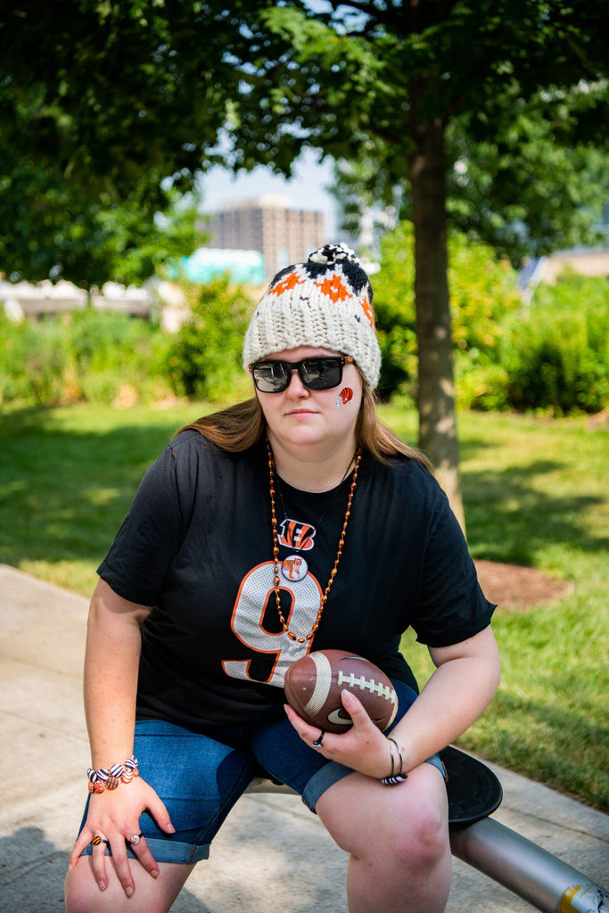 Cincinnati Football Hats - Slouchy Beanie - Handmade