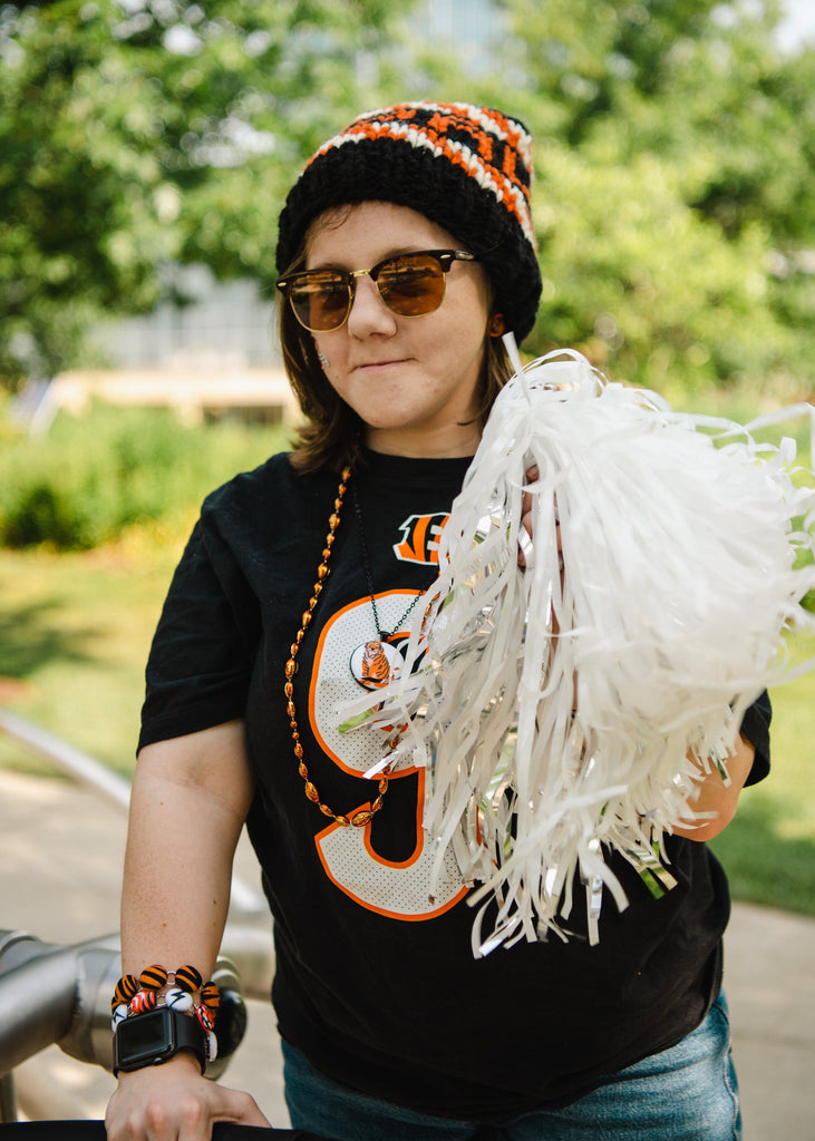 Cincinnati Football - Chunky Wool Handmade Winter Hat