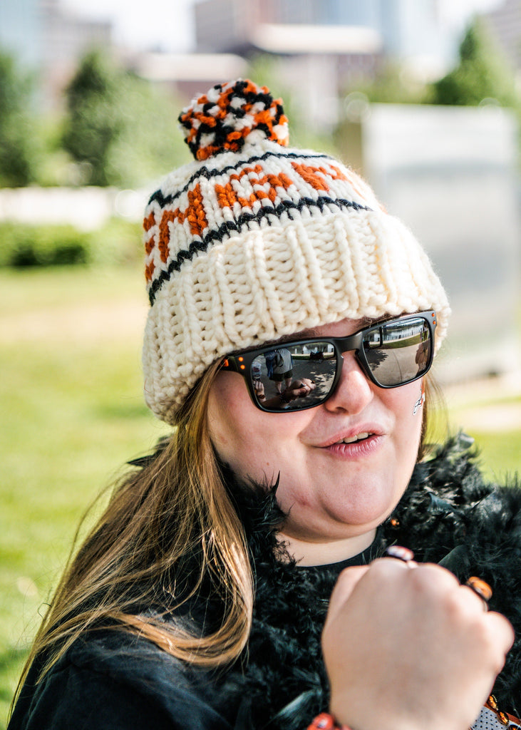 Football Tiger Beanie Slouchy - Adult Small Size 