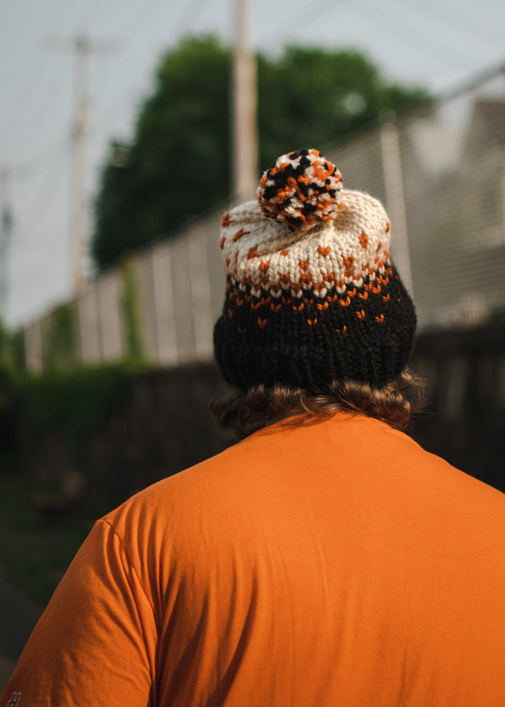 Cincinnati Football Knit Hat - READY TO SHIP - Hand Knitted