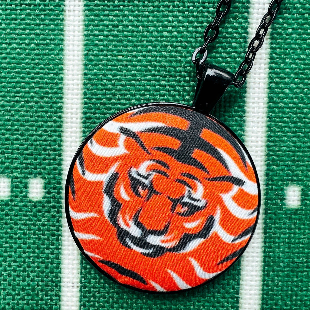 Bengals Jewelry - Large Tiger Pendant And Necklace Set