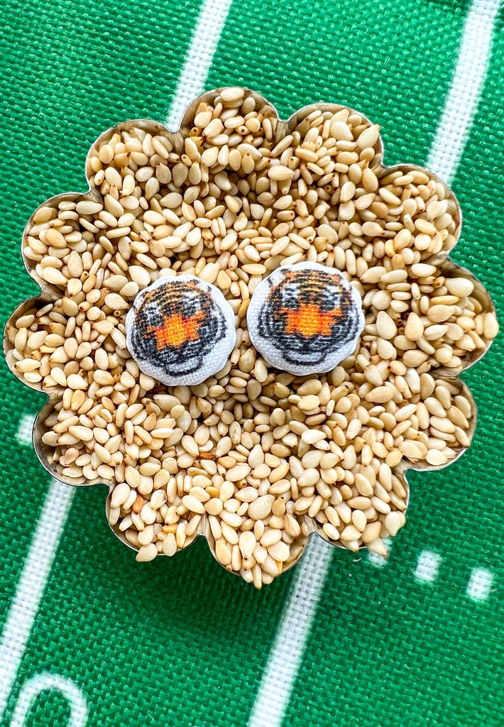 Bengal Tiger Jewelry - Cincy Football Scalloped Studs