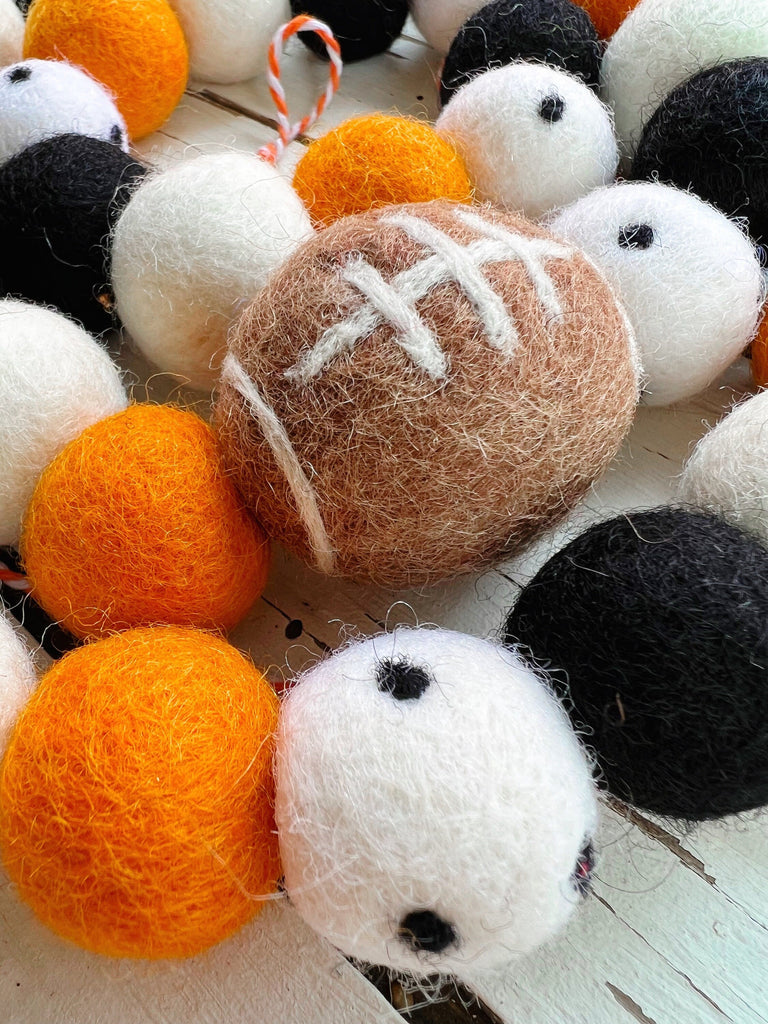 Cincinnati Football Garland - Wool Felt Decoration