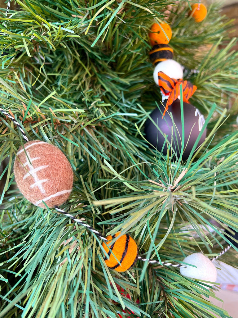 Cincinnati Football Garland - 6ft - Decor For Game Day