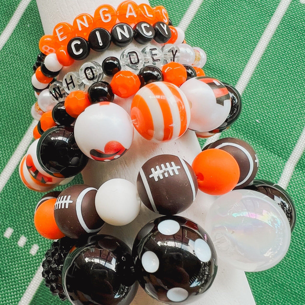 Bracelet Stacks - Cincinnati Football Beaded Bracelet