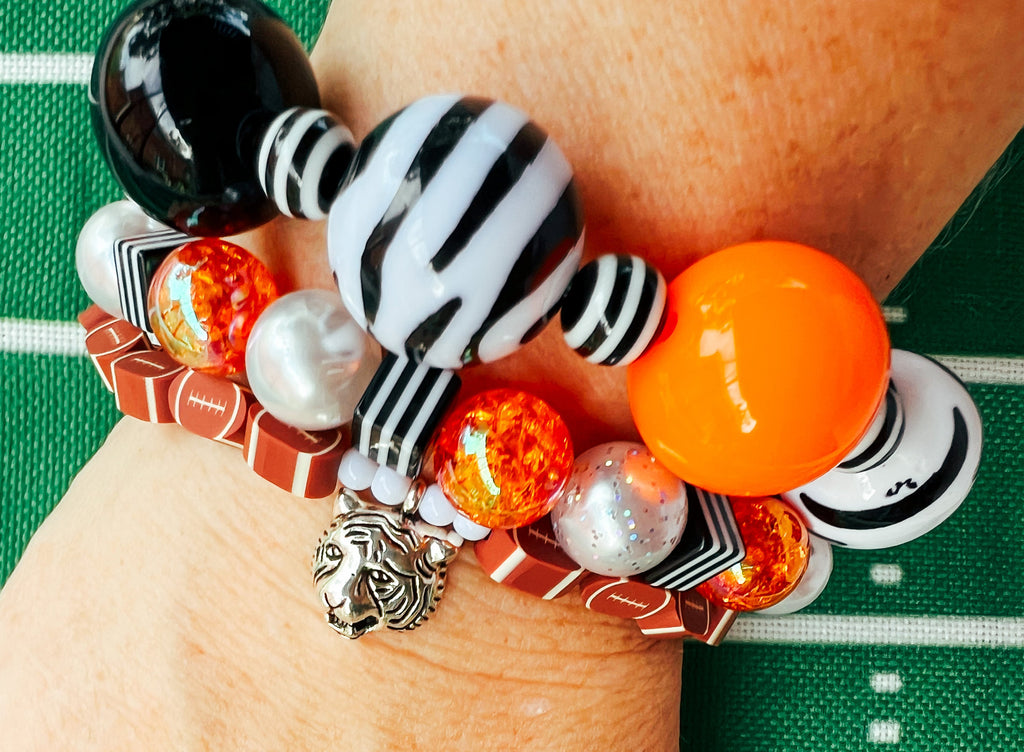 Cincinnati Beaded  WHO DEY Stacking Bracelets