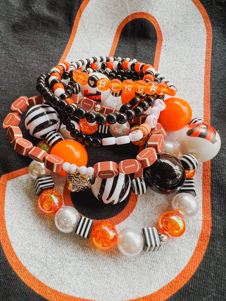 Bracelet Stacks - Football Friendship Stretchy Bracelet Set